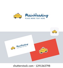 Taxi  vector logotype with business card template. Elegant corporate identity. - Vector