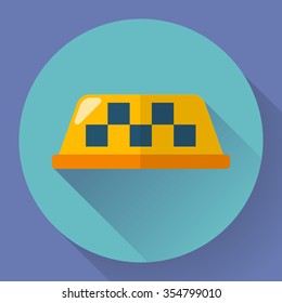 Taxi vector modern icon. Flat designed style.
