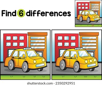 Vehículo Taxi Encuentra Las Diferencias
