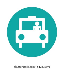 taxi vehicle isolated icon