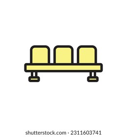 Taxi Waiting Chair Icon Vector Illustration