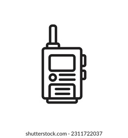 Taxi Walkie Talkie Outline Icon Vector Illustration