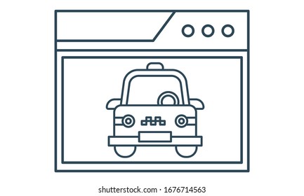 Taxi website icon. taxi software concept vector illustration.
