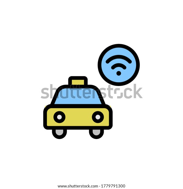Taxi, wifi icon. Simple color with outline\
vector elements of taxi service icons for ui and ux, website or\
mobile application
