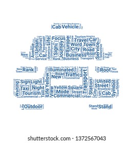 taxi word cloud. tag cloud about taxi