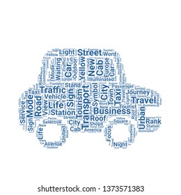 taxi word cloud. tag cloud about taxi