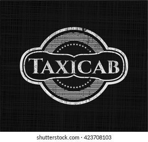 Taxicab with chalkboard texture