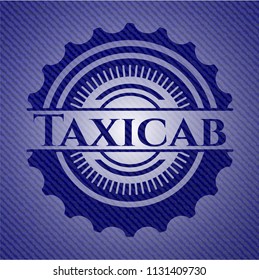 Taxicab with denim texture