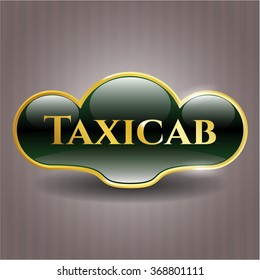 Taxicab gold emblem or badge