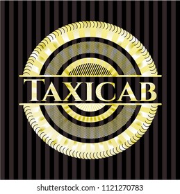 Taxicab gold shiny emblem