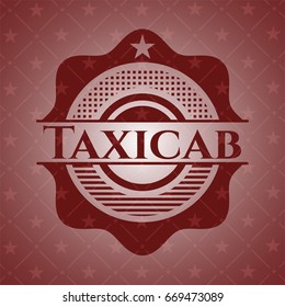 Taxicab realistic red emblem