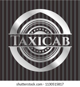 Taxicab silvery emblem or badge