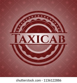 Taxicab vintage red emblem