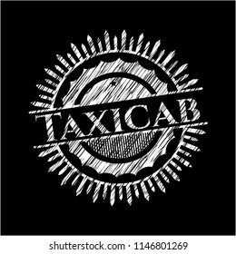 Taxicab written with chalkboard texture
