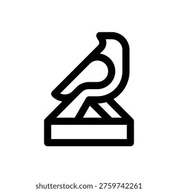 Taxidermy. Editable stroke vector icon.
