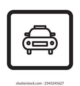 Taxie icon, Simple illustration of Public Transport Related Vector Line Icons. transportation icon with simple line design isolated on white background.
