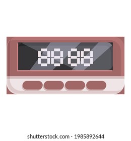 Icono de accesorio de taxímetro. Caricatura del icono del vector accesorio de Taximeter para diseño web aislado en fondo blanco
