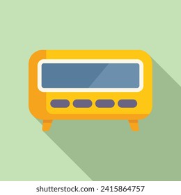 Taximeter accessory icon flat vector. Cab meter face. Driver speed