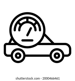 Taximeter app icon. Outline Taximeter app vector icon for web design isolated on white background
