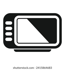 Taximeter button icon simple vector. Radio ride device. Button app map