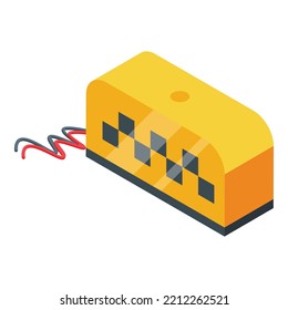 Taximeter cab icon isometric vector. Taxi meter. Money payment