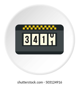 Taximeter icon. Flat illustration of taximeter vector icon for web