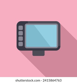 Taximeter icon flat vector. Taxi auto trip. App cab
