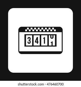 Taximeter icon in simple style isolated on white background. Transportation symbol