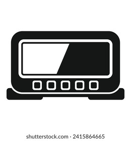 Icono del botón de ubicación del taxímetro vector simple. Velocidad del servicio. Mapa del coche de tarifa
