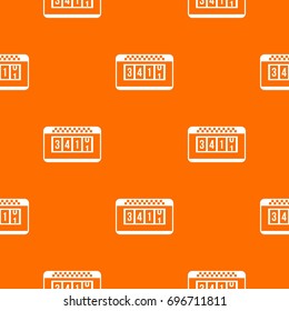 Taximeter pattern repeat seamless in orange color for any design. Vector geometric illustration
