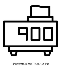 Icono de tráfico de taxímetro. Símbolo del vector de tráfico del taxímetro de contorno para diseño web aislado en fondo blanco