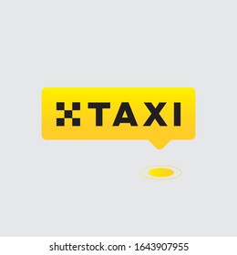 Taxi-yellow cab vector traffick symbol logo