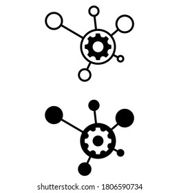 Taxonomy icon vector set. category illustration sign collection. development symbol.