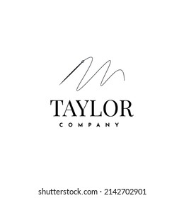 Taylor company needle logo template design