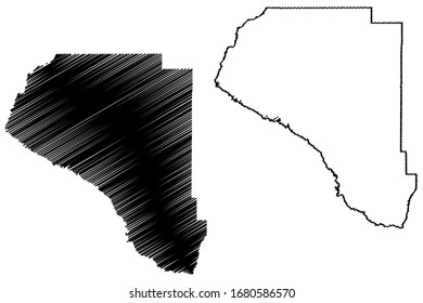 Taylor County, Florida (U.S. county, United States of America, USA, U.S., US) map vector illustration, scribble sketch Taylor map