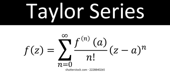 Gleichungsformel der Taylor-Serie. Mathematische Gleichungsformel in Vektorgrafik