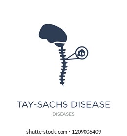 Tay-Sachs disease icon. Trendy flat vector Tay-Sachs disease icon on white background from Diseases collection, vector illustration can be use for web and mobile, eps10