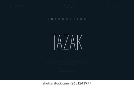 Tazak vector illustration of alphabet letter A to Z