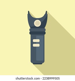 Vector plano de icono de martillo. Cañón. Defensa de armas