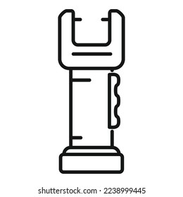 Tazer Symbol Umrissvektor. Taser Pistole. Waffenverteidigung