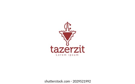 tazerzit, berber jewelry logo, isolated ethnic elements, north african moroccan culture, vector illustration. 