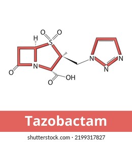 Tazobactam.	Pharmaceutical drug that inhibits the action of bacterial β-lactamases, especially those belonging to the SHV-1 and TEM groups. Chemical structure.