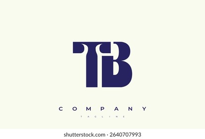 TB Abstract Geometric Logo Design. Modern and elegant logo design with simplistic typography elements, showcasing branding excellence.