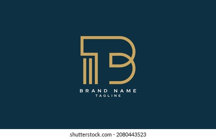 TB, BT, Abstract initial monogram letter alphabet logo design