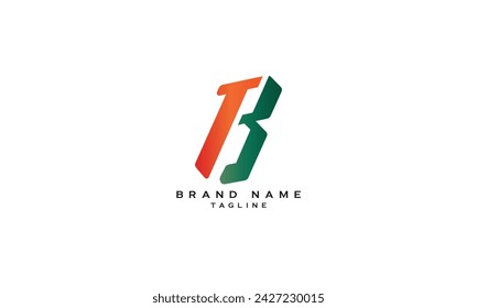 TB, BT, Abstract initial monogram letter alphabet logo design