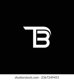 TB o BT abstract sobresaliente negocio profesional asombroso marca artística empresa de diferentes colores ilustración logo