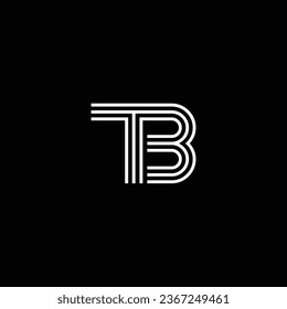TB o BT abstract sobresaliente negocio profesional asombroso marca artística empresa de diferentes colores ilustración logo