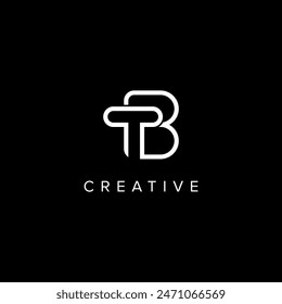 TB BT Alphabet Letter logo design. Initial Vector symbol.