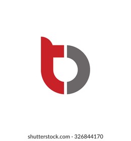 tb, bt initial overlapping rounded letter logo