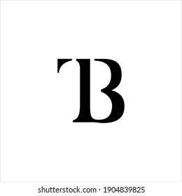 Vector de diseño de logotipo de letras TB o BT.